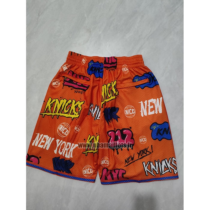 Short New York Knicks Slap Sticker 2024 Orange